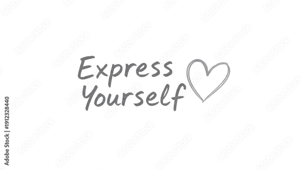 Fototapeta premium Express yourself handwritten typography