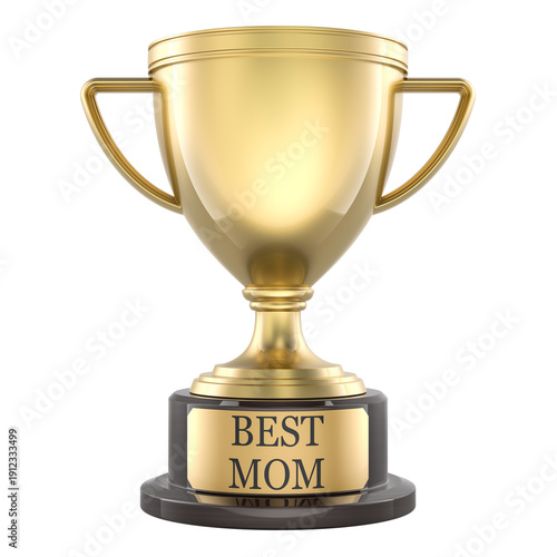 Canvastavla Best Mom gold trophy cup award. 3D rendering
