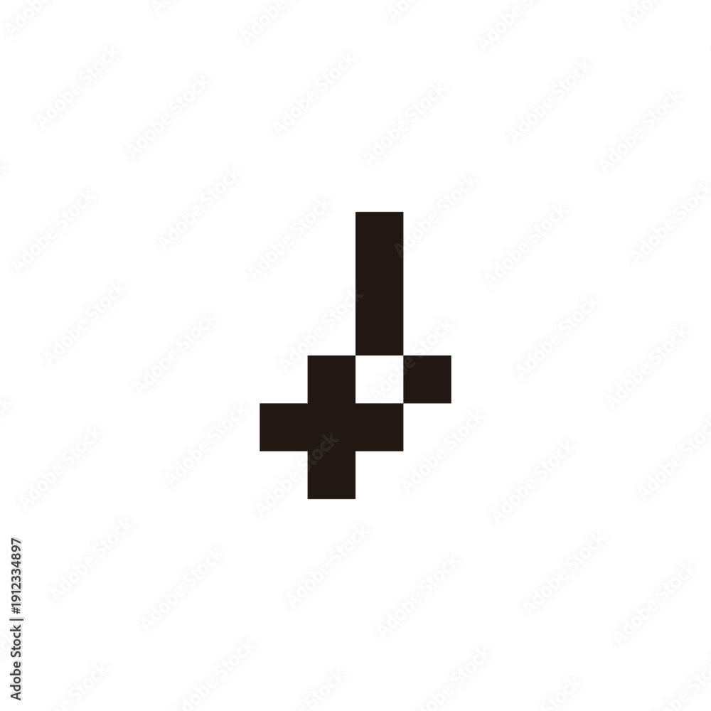 Obraz premium Letter L plus, square dot geometric symbol simple logo vector