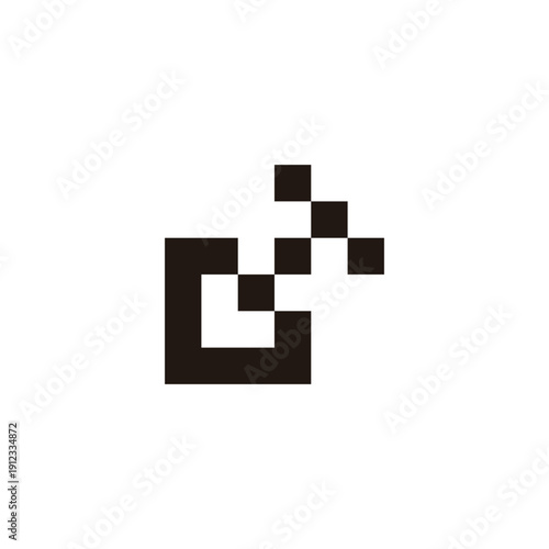 Letter G and T squares geometric symbol simple logo vector