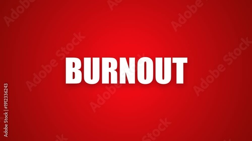 Burnout – Simple Text Animation About Work Stress and Mental Exhaustion