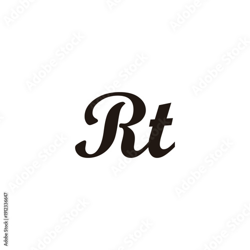 Wallpaper Mural Letter Rt connect geometric symbol simple logo vector Torontodigital.ca