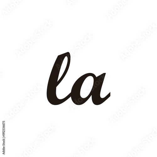Wallpaper Mural Letter La connect geometric symbol simple logo vector Torontodigital.ca