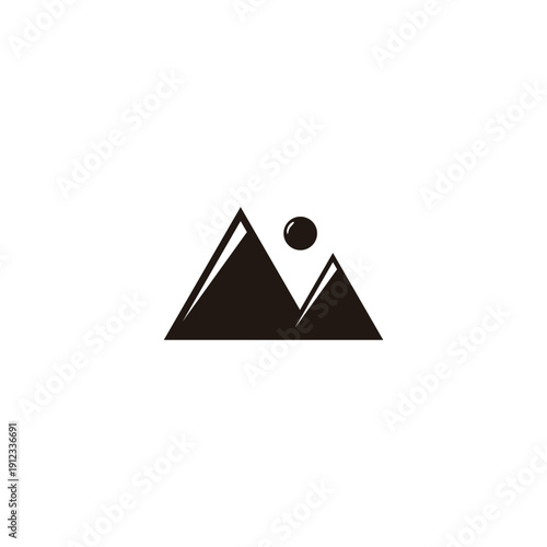 Wallpaper Mural Mountains, sun, nature geometric symbol simple logo vector Torontodigital.ca