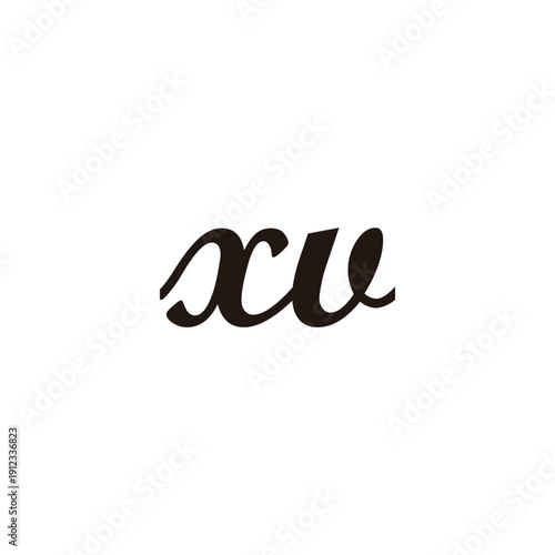 Wallpaper Mural Letter Xv connect geometric symbol simple logo vector Torontodigital.ca