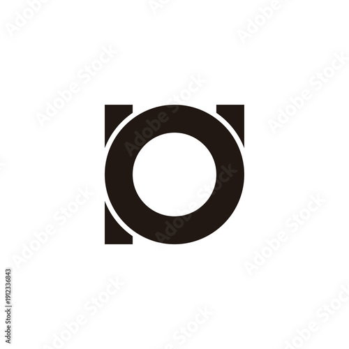 Wallpaper Mural Letter P, b, d and o circle, outline geometric symbol simple logo vector Torontodigital.ca