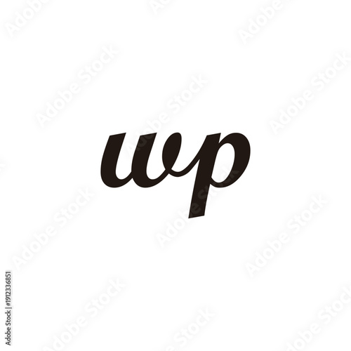 Wallpaper Mural Letter wp connect geometric symbol simple logo vector Torontodigital.ca