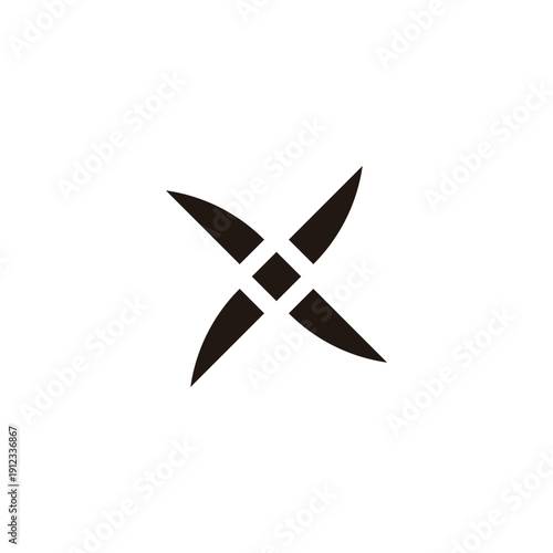 Wallpaper Mural Letter X knife geometric symbol simple logo vector Torontodigital.ca