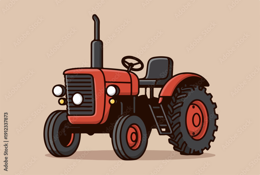 Obraz premium Agriculture Machine Illustration