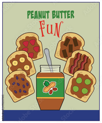 An ad layout for peanut butter sandwiches.