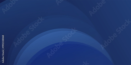 Abstract blue glowing geometric circles on dark blue. Vector illustration