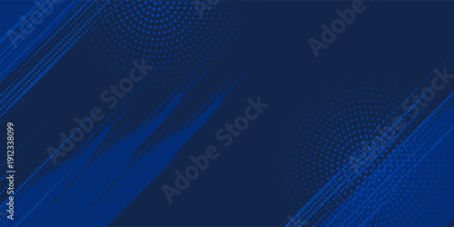 Abstract halftone dot with grunge with blue color seamless pattern