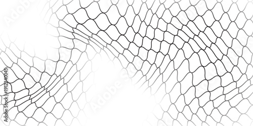 Nets black texture on white background. Mesh texture net for fishing