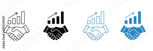 Stakeholder interest icon set multiple style collection, business and management symbols, engagement and priority icons