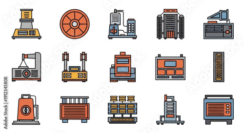 vector set of transport icons
