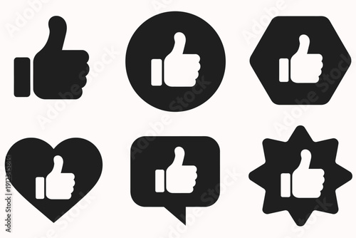 Like and dislike thumb icons, outline thumbs up and down symbols, social media reaction buttons, positive and negative feedback illustrations, editable vector set