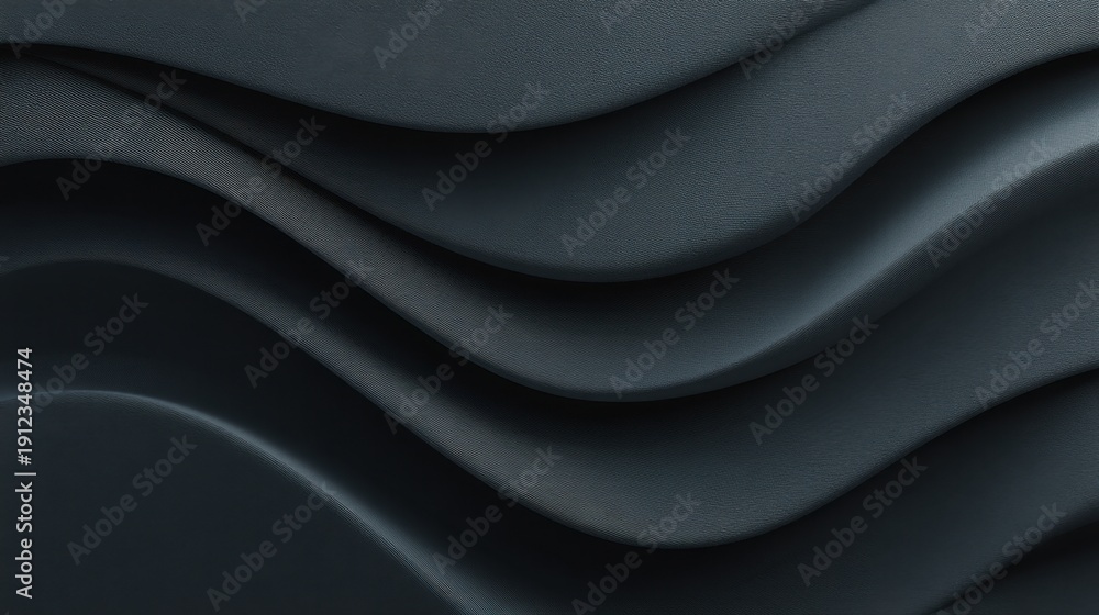 Fototapeta premium Abstract texture of dark waves creating a smooth and modern background suitable for design, art, or branding applications in various creative projects