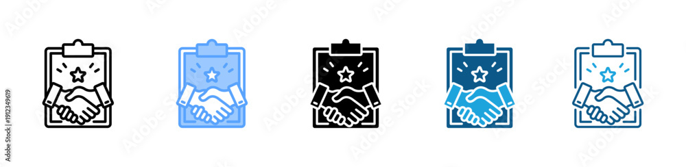 Obraz premium Accountability icon set multiple style collection