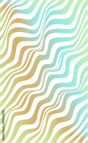 Retro Y2K Wavy Pattern Background with Holographic Gradient and Aesthetic Distortion