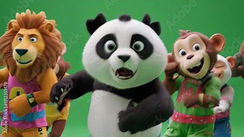 Kung Fu Panda and Friends Dancing Together.