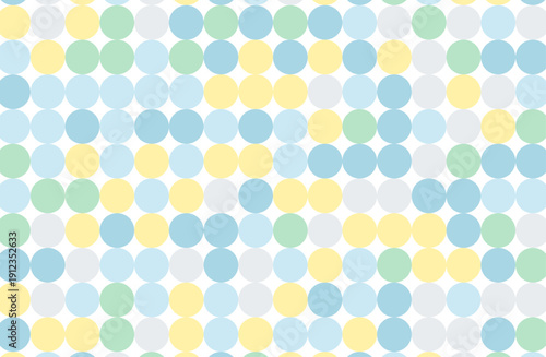 パステルカラーのランダムドット幾何学パターン背景