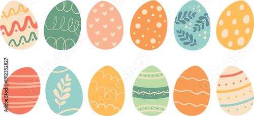 A collection of funny Easter eggs. Perfect for Easter cards, invitations and posters.