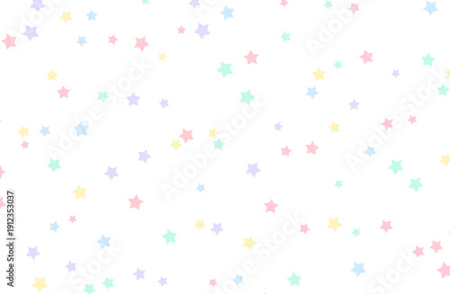 パステルカラーの星の紙吹雪パターン背景