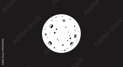 Golf Ball with Dimples on Black Background.