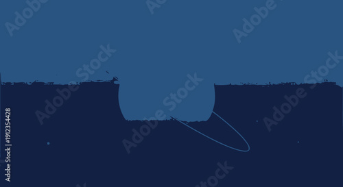 Person Standing on Cliff Edge Silhouette.