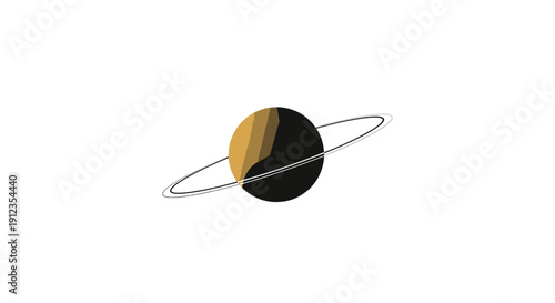 Saturn Planet with Ring System.