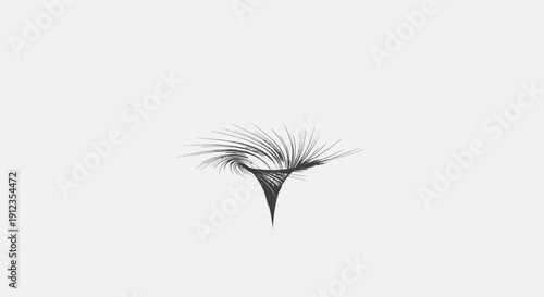 Single False Eyelash Extension on White Background.