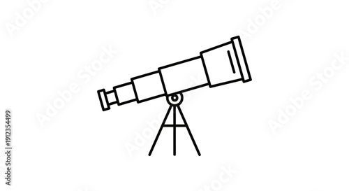 Telescope on Tripod for Stargazing Astronomy.