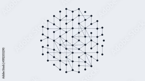Geometric lattice structure composed of interconnected nodes and lines creating a circular pattern