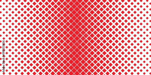 simple red color small square halftone pattern red diamond fade abstract geometric composition