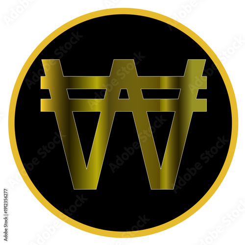 Jeton WON noir et doré