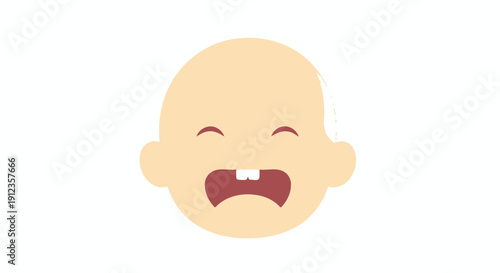 Crying Baby Face Emoji Expression Emotion.