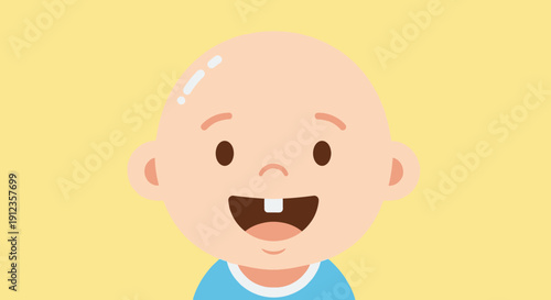 Happy Baby Boy with Pacifier Smiling.