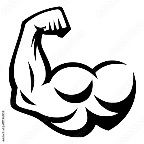 Silhouette of muscular build