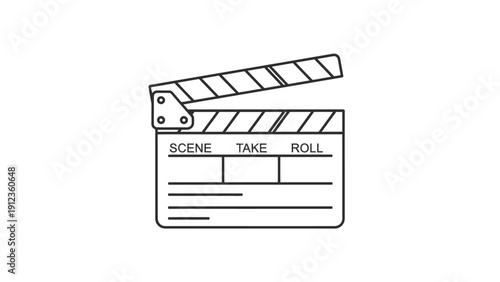Clapper board for film production.