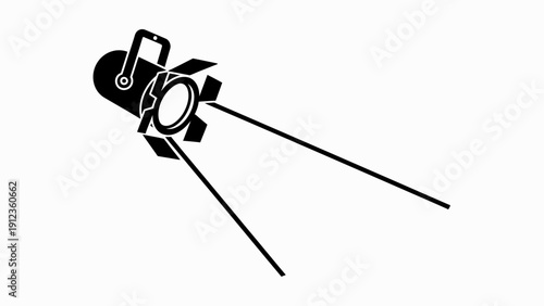 Black satellite dish antenna technology.