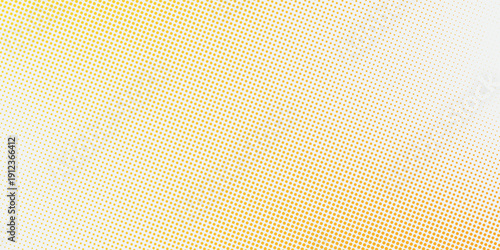 Yellow halftone pattern. Bright orange pixelated dotted texture overlay. Retro comic gradient background. Vector backdrop for poster, banner, advertisement. vector Eps 10