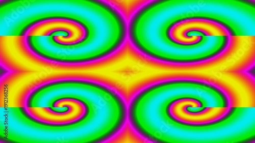 Hypnotic Psychedelic Swirls Vibrant Abstract Motion Background Loop.