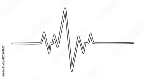 ECG heartbeat pulse wave rhythm.