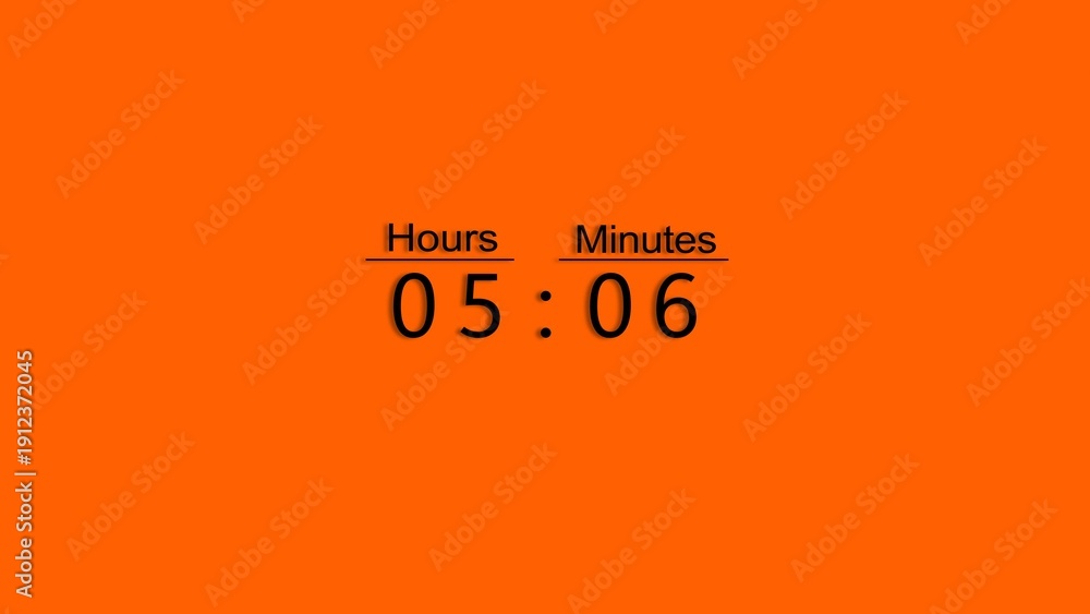 Obraz premium Countdown clock timer illustration. clock timer hours and minutes.