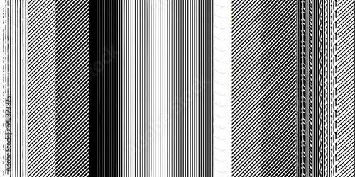 Abstract grayscale image featuring vertical lines and textured patterns