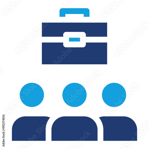 Employment Blue Color Icon