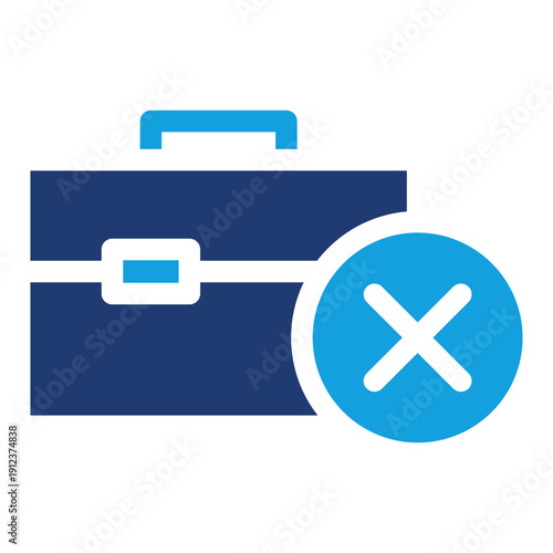 Unemployment Blue Color Icon
