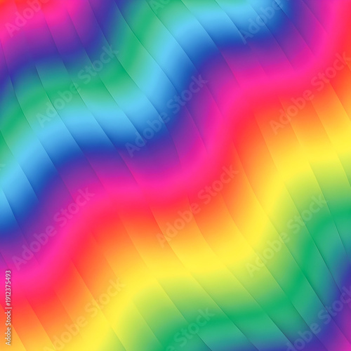 Vibrant Rainbow Psychedelic Wavy Background with Colorful Gradients