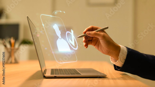 businessman working with laptop