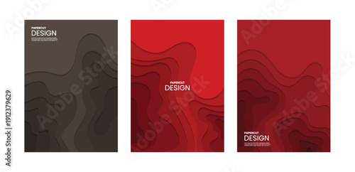 Papercut effect background design for cover, poster or flyer